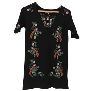 Black Marino wool knitted sweater